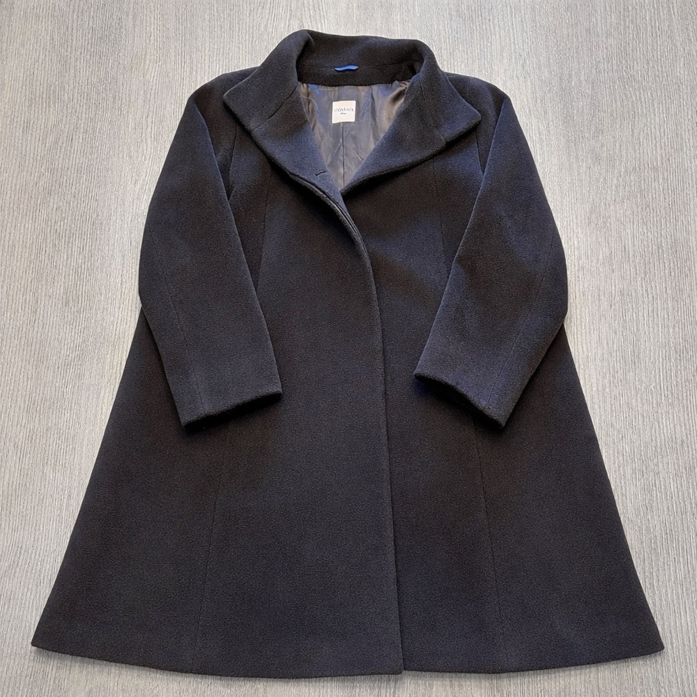 Cinzia Rocca Due Wool Angora Coat Brown Italian Designer A-Line Coat Size 12